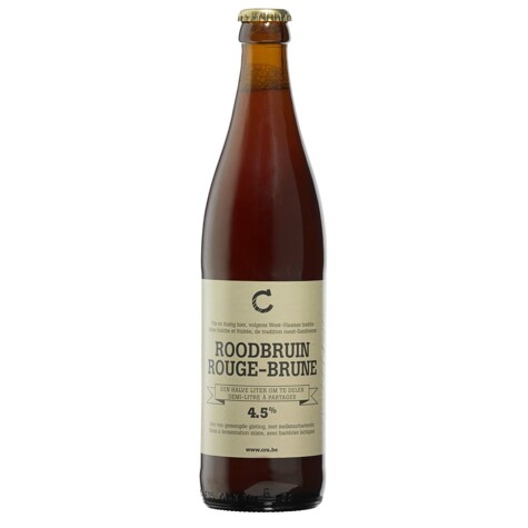 Roodbruin bier van CRU.