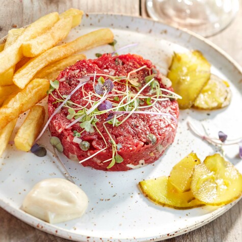 Recept: steak tartaar op basis van angus bavette.