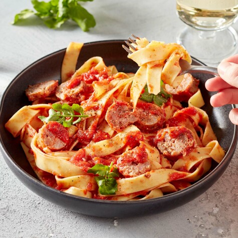 Recept: pappardelle met venkelworst.