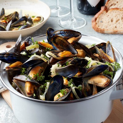 Des moules belges chez Cru